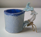 Marika Du Plessis- Toadstool Coffee Cup, Pale Blue - Primrose Gallery and Framing 