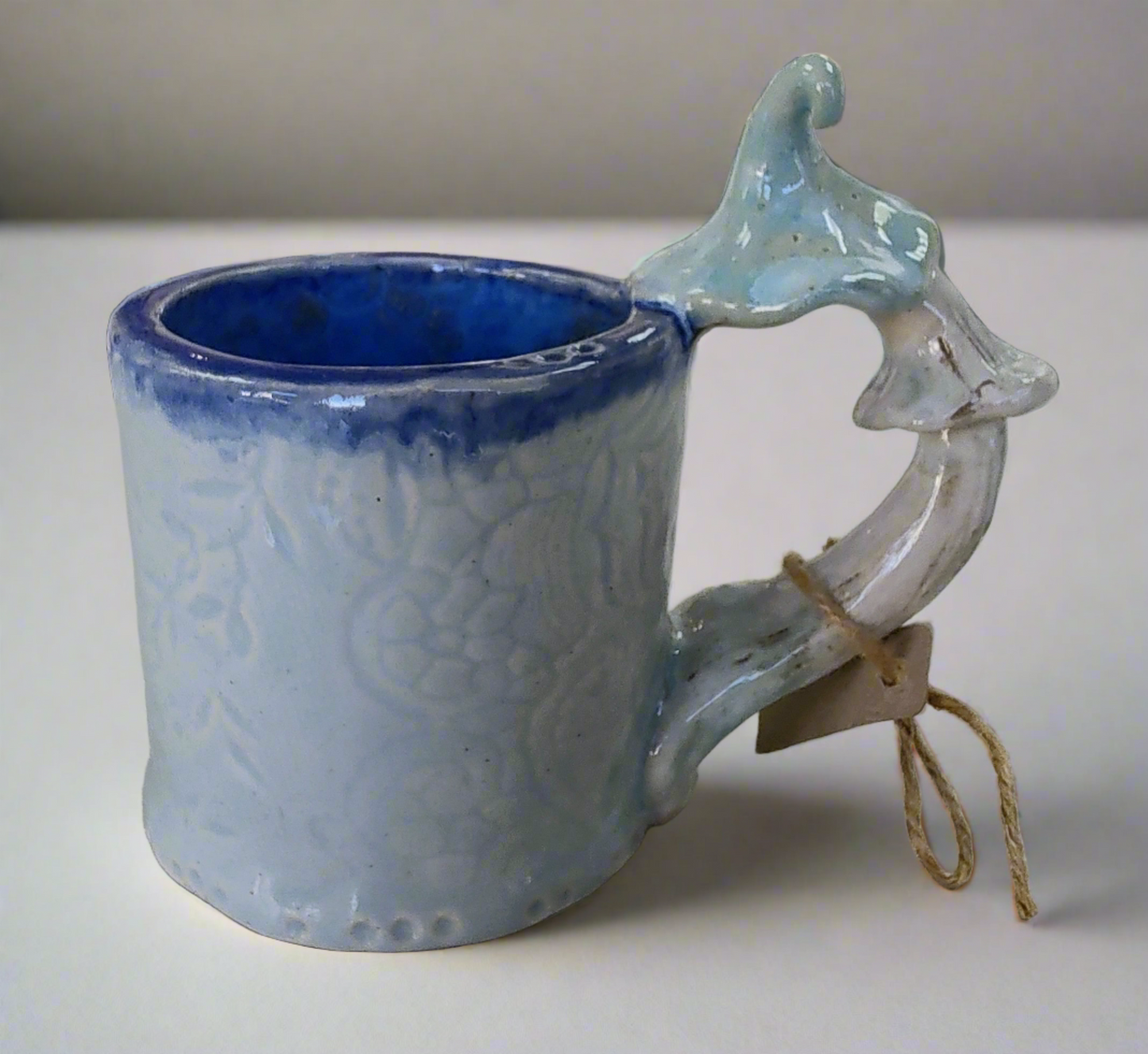 Marika Du Plessis- Toadstool Coffee Cup, Pale Blue