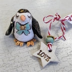 Marika Du Plessis- Quirky Penguin, Ceramic Christmas Decoration, Mini - Primrose Gallery and Framing 