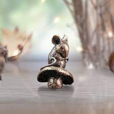 Richard Cooper- Minature Mouse on Toadstool Bronze