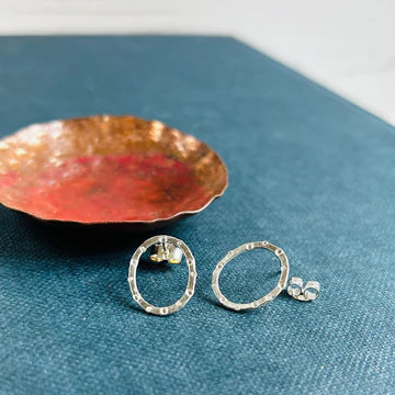Zoe Ruth- Open Oval Silver Dot Stud