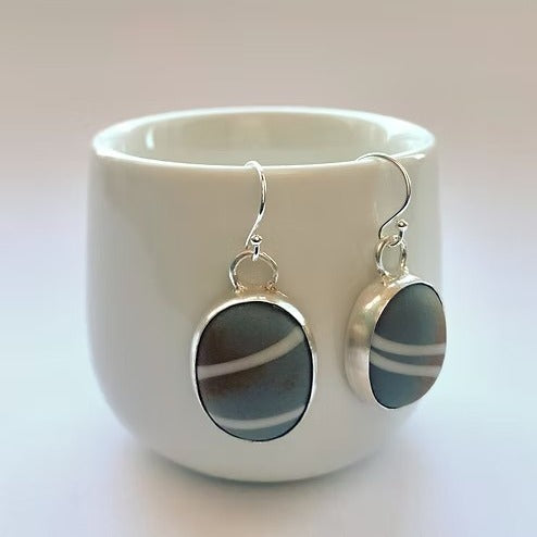 Tracy Chamberlain - Pebble Earrings, Sterling Silver - Primrose Gallery and Framing 
