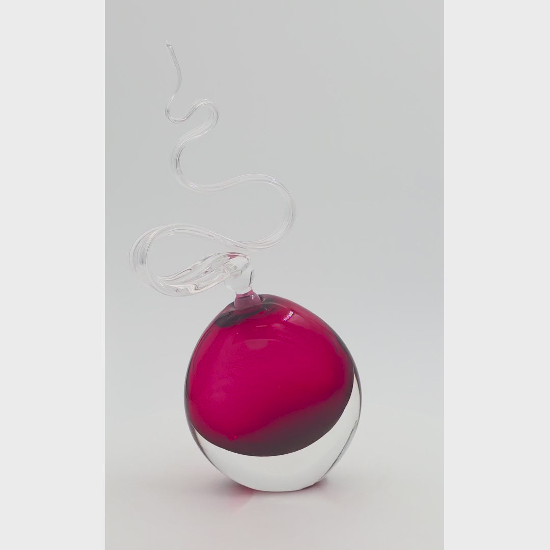 Bob Crooks — Ruby Wave Scent Bottle, rotating view