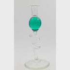 Bob Crooks — Aqua Glass Candlestick, rotating view