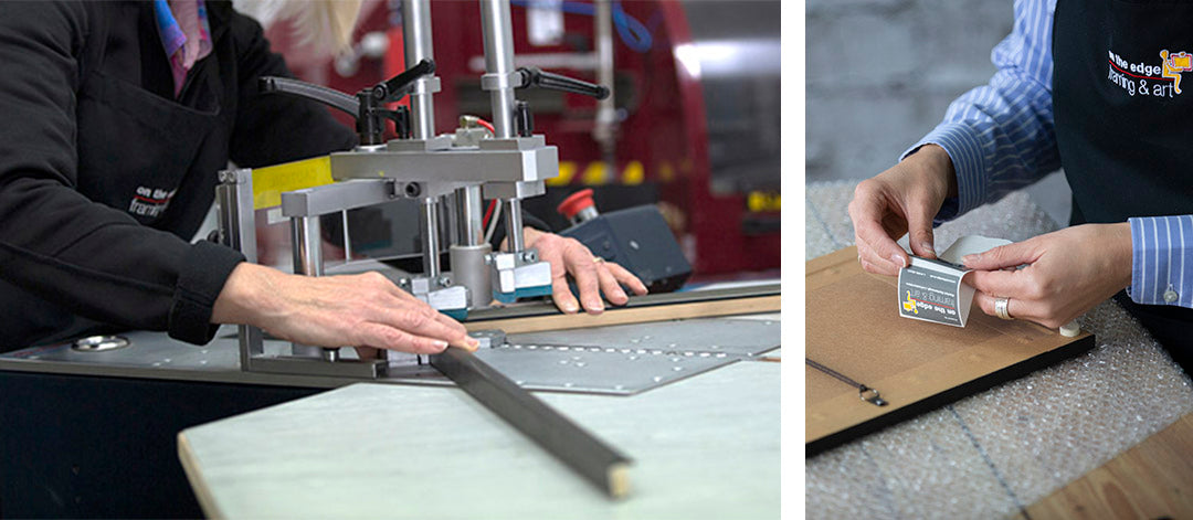 Bespoke picture framing at On The Edge workshop