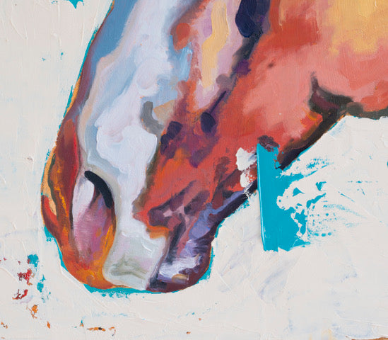 Bertie by Richard Thackham — detail of the horse's muzzle
