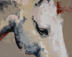 Trouble Sleeping by Richard Thackham — detail of the horse's eye and face