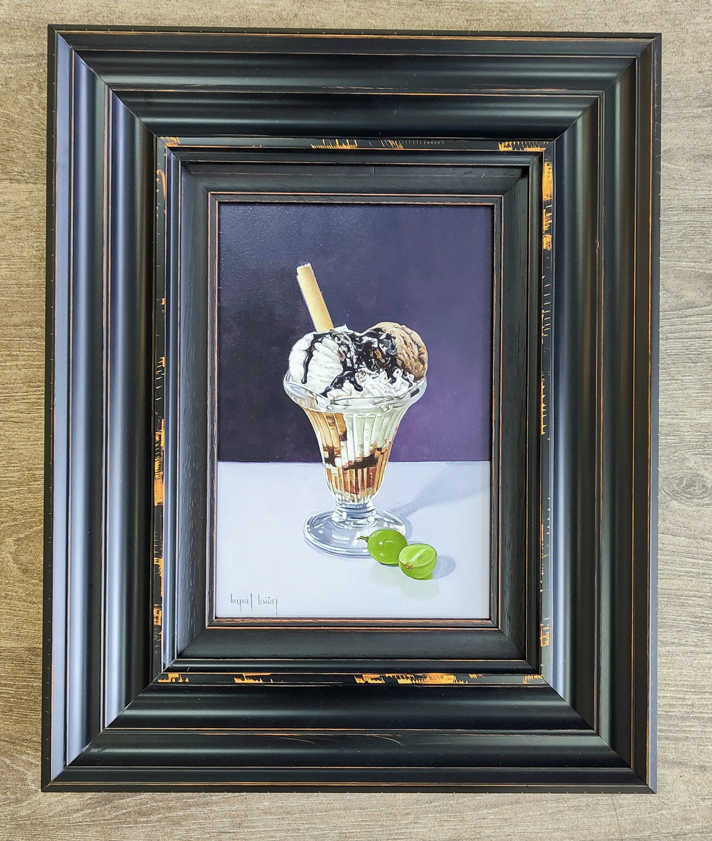 Nunez, M - Wafer Sundae, Framed Original Oil on Board