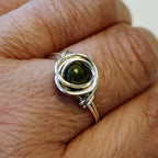 Zoe Ruth- Silver or Copper Wire Gemstone Ring - Primrose Gallery and Framing 