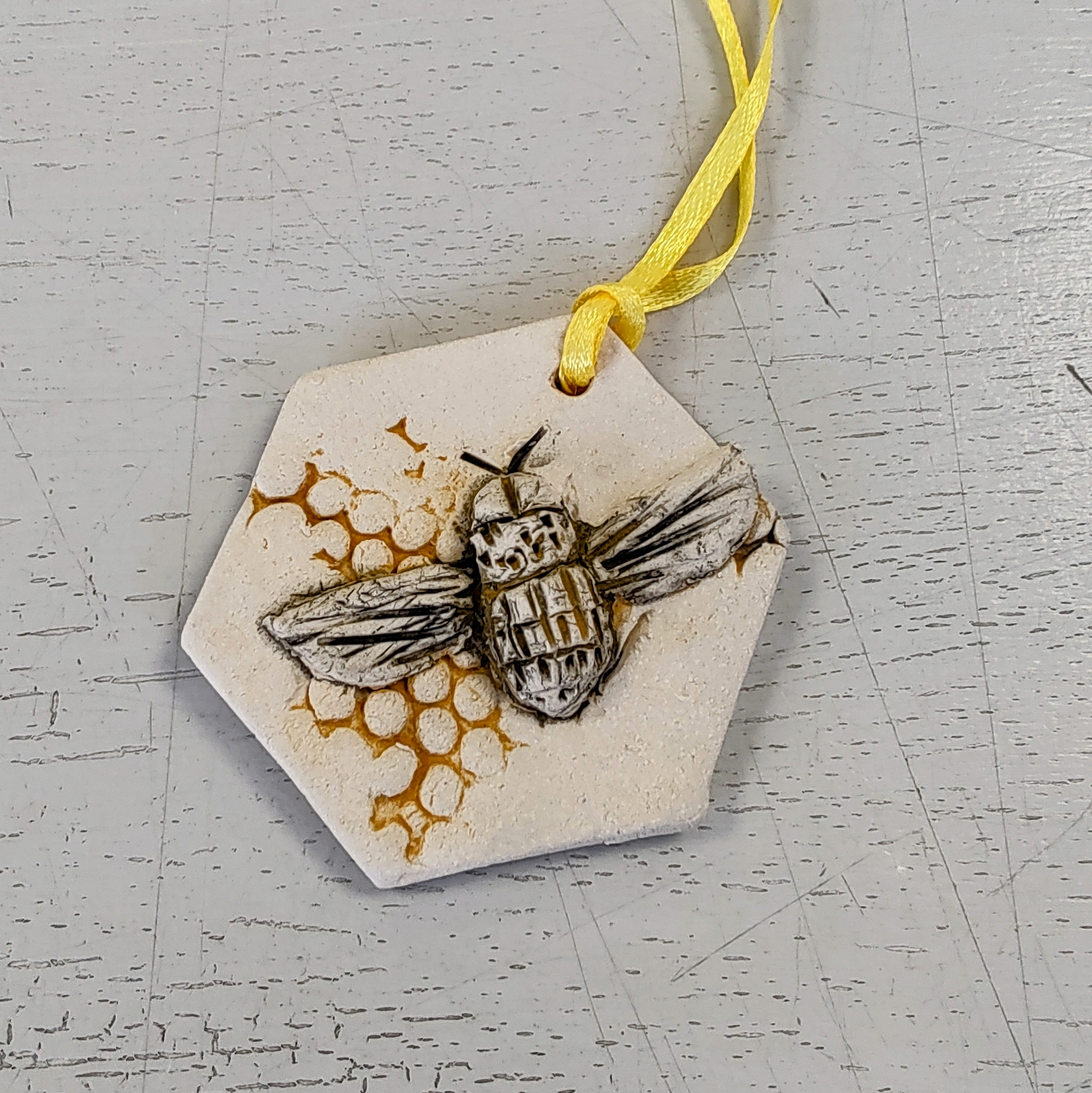 Dawn Isaac- Ceramic Hanging Bee - Primrose Gallery and Framing 