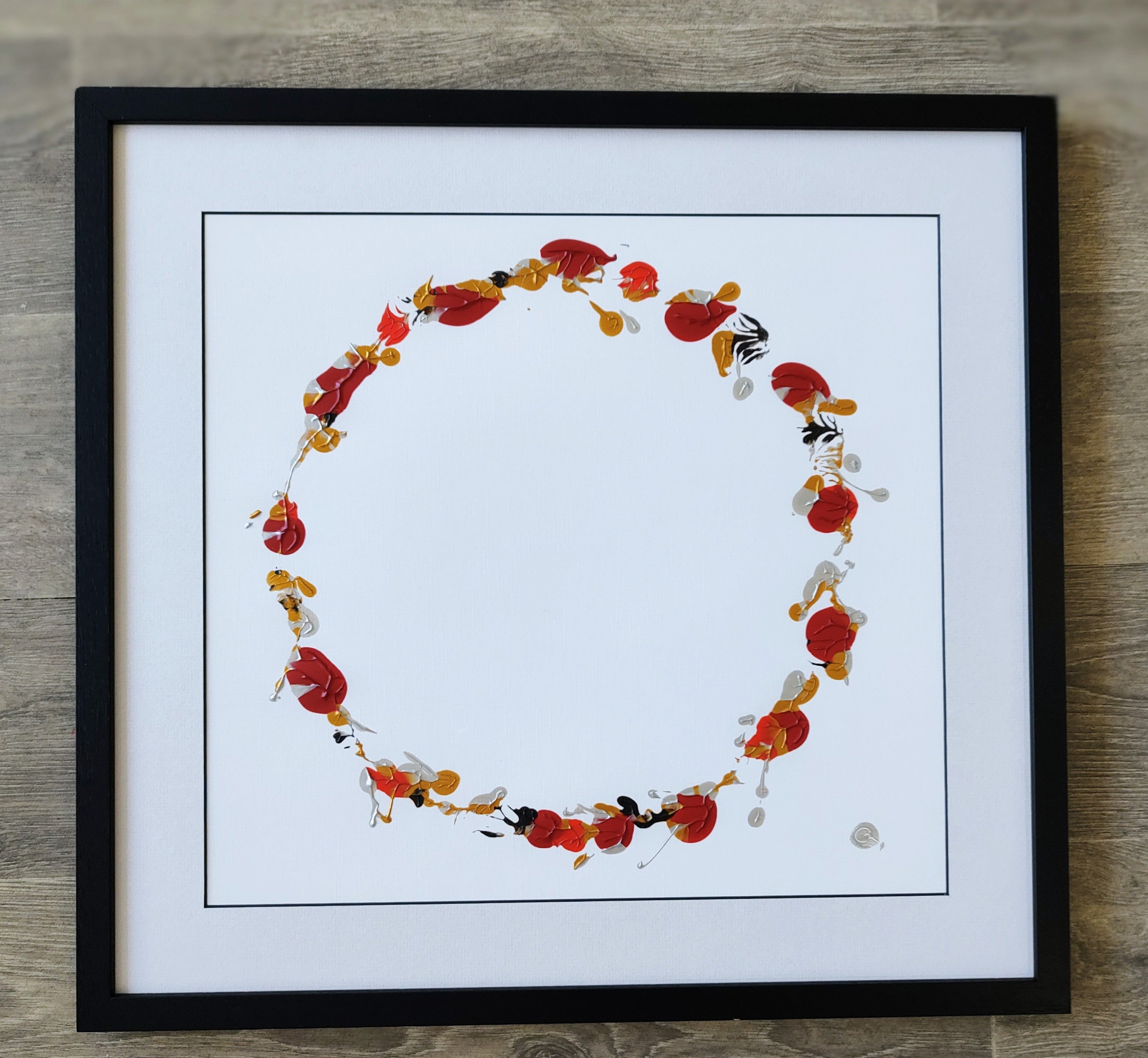 Priya Bhangoo - Seasons, Original Framed Acrylic on paper - Primrose Gallery and Framing 