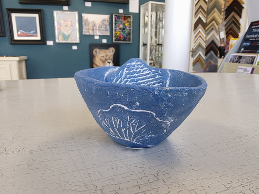 Dawn Isaac- Landscape Ceramic Pinch Pot, Blue