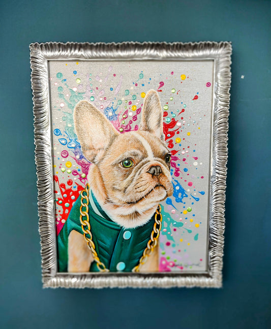 Sophie Bliss Kilpatrick- Rocky, Framed Original Acrylic Painting