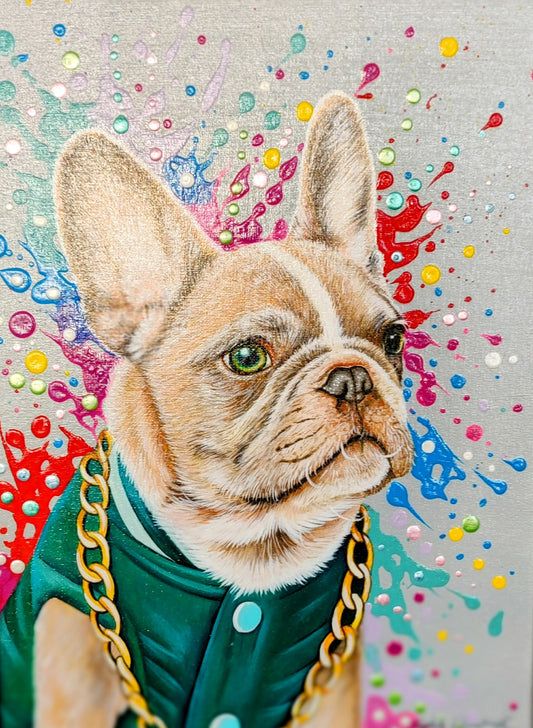 Sophie Bliss Kilpatrick- Rocky, Framed Original Acrylic Painting