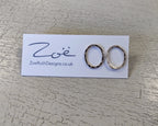 Zoe Ruth- Open Oval Silver Dot Stud - Primrose Gallery and Framing 