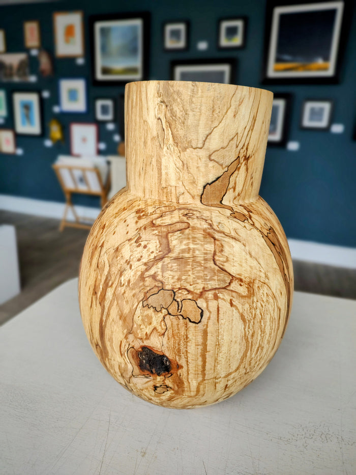 Jack Astbury - Spalted Beech Hand Turned wooden Vase, Large