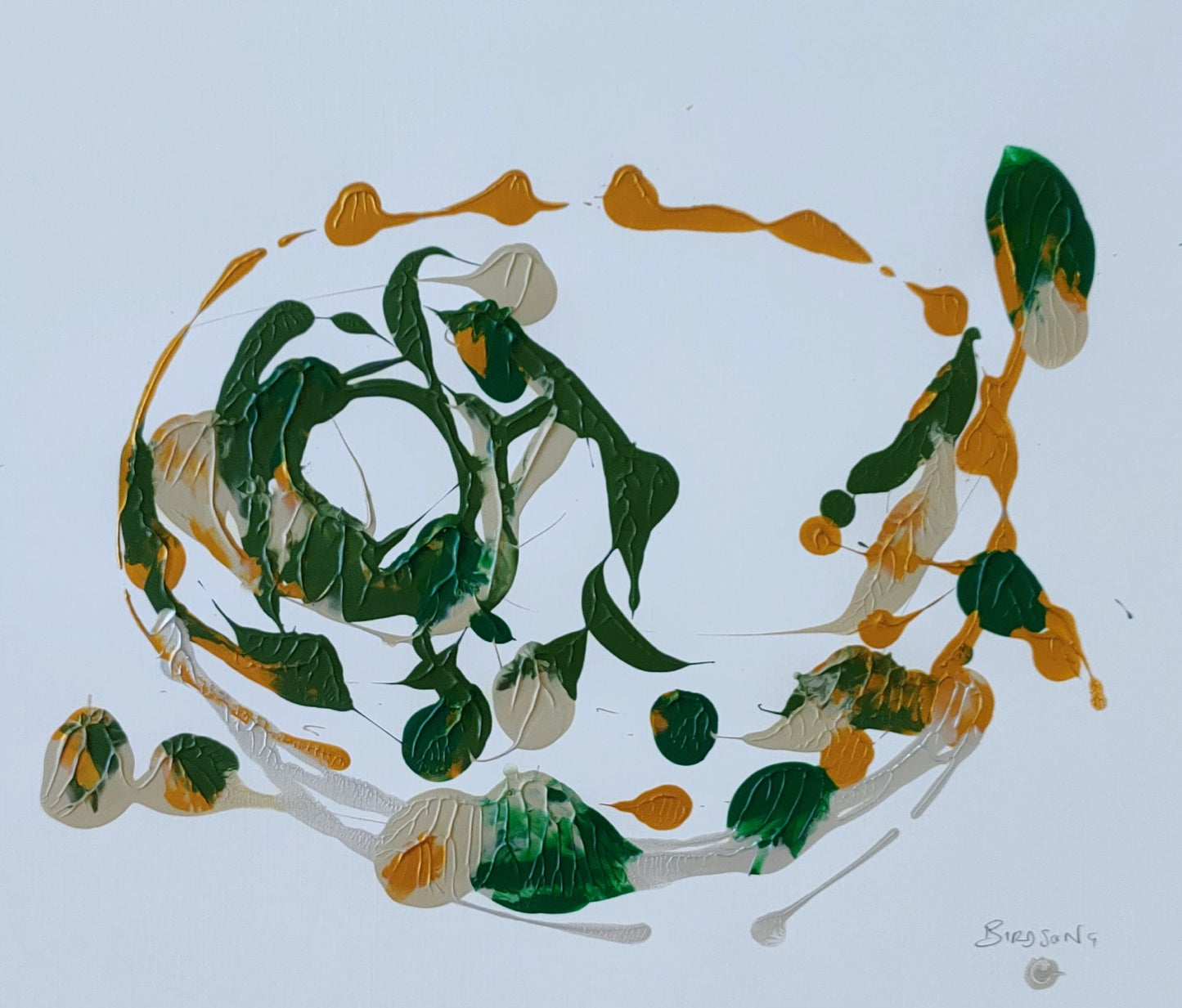 Priya Bhangoo - Birdsong, Original Framed Acrylic on paper