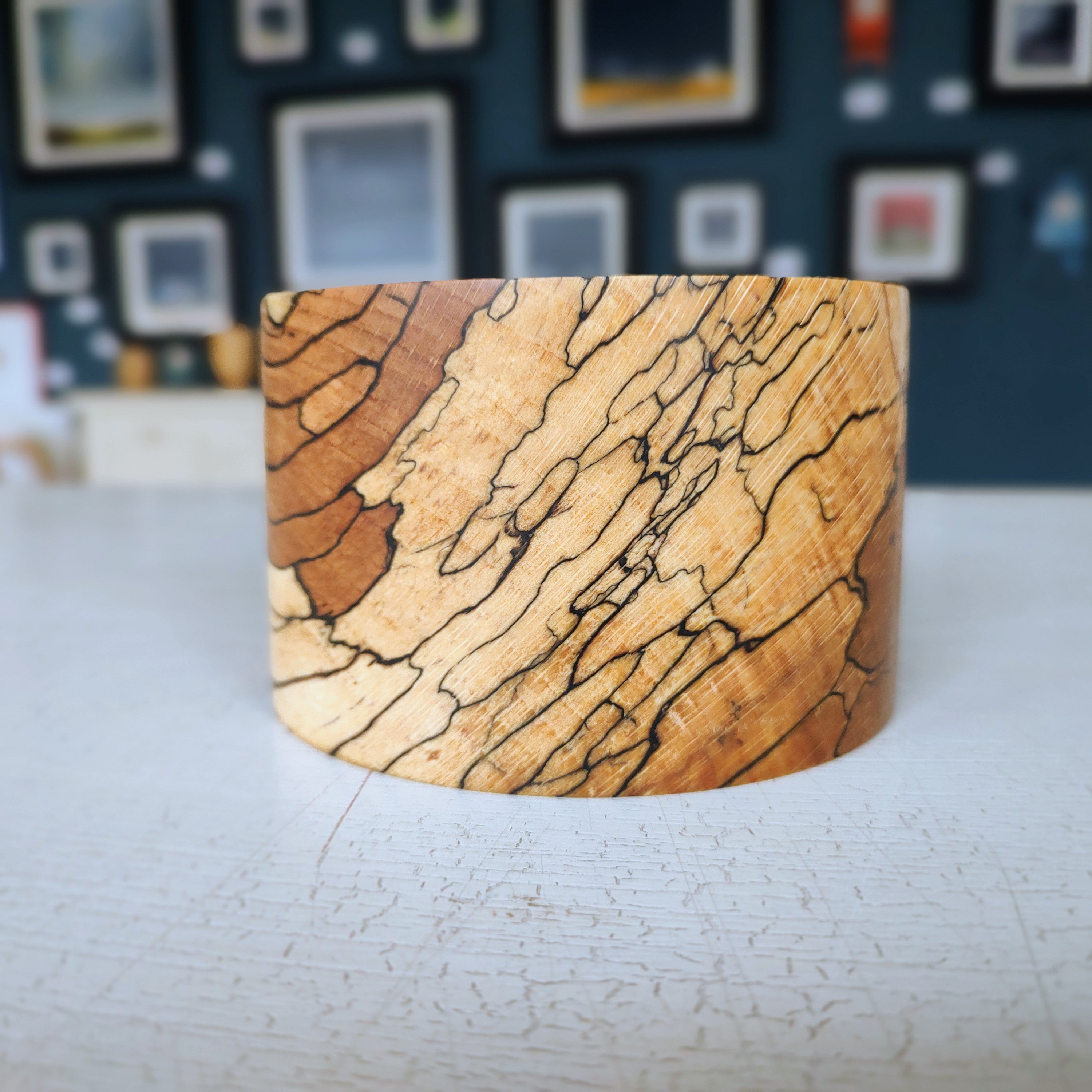 Jack Astbury - Spalted Beech Hand Turned Wooden Bowl, Medium - Primrose Gallery and Framing 