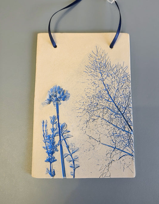 Dawn Isaac- Nature Inspired Impressed Ceramic Plaque #2