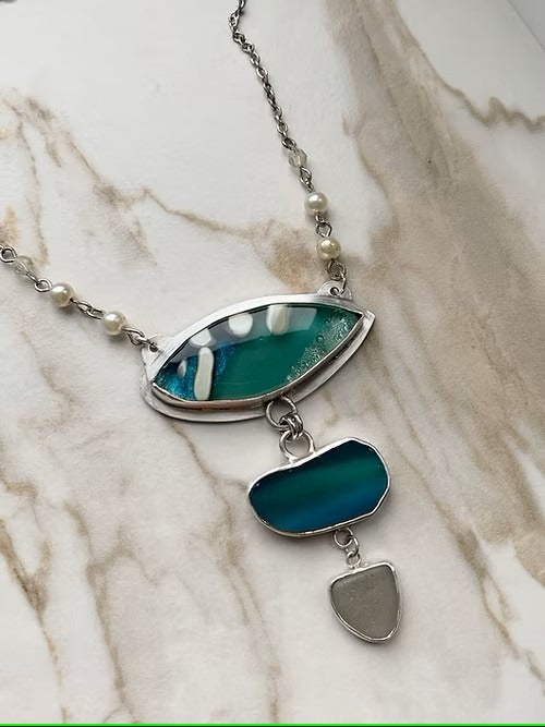 Tracy Chamberlain - Rockpool Necklace, Sterling Silver - Primrose Gallery and Framing 