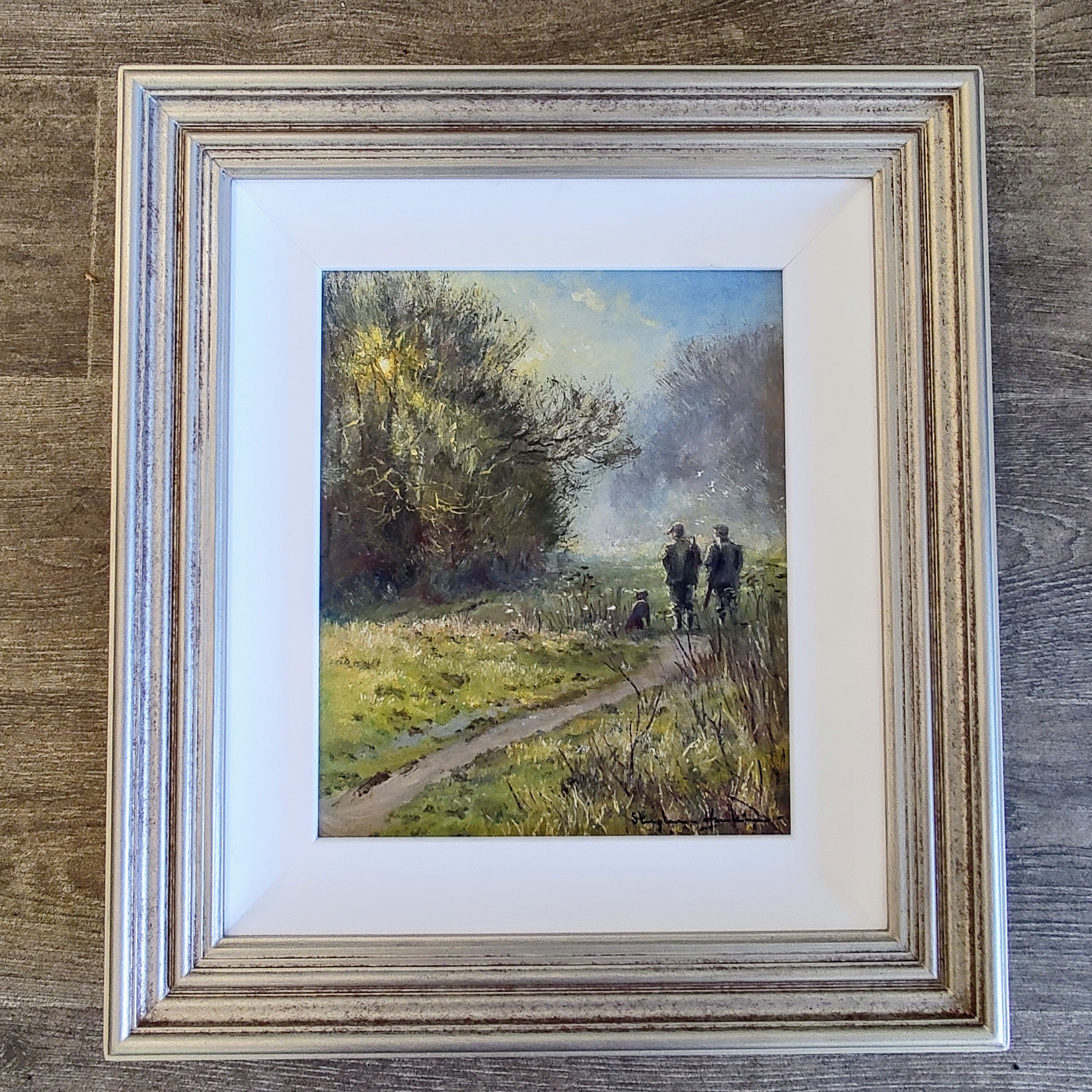 Stephen Hawkins - On the Hunt, Framed Original Oil on Board - Primrose Gallery and Framing 