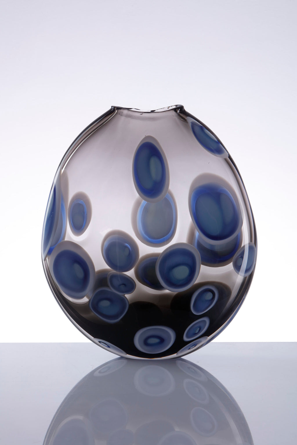 Allister Malcolm- Tondo Hand Blown Glass Vase,Small Twillight - Primrose Gallery and Framing 