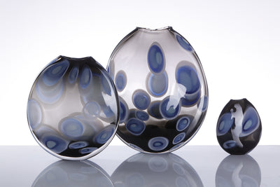 Allister Malcolm- Tondo Hand Blown Glass Vase,Small Twillight - Primrose Gallery and Framing 