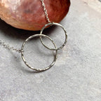 Zoe Ruth- Silver and Open Two Ring Necklace