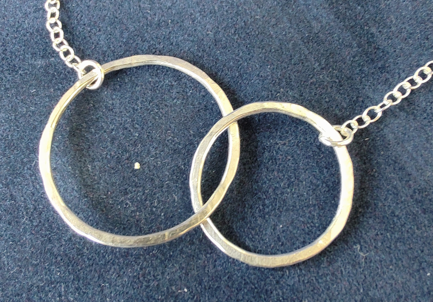 Zoe Ruth- Silver and Open Two Ring Necklace
