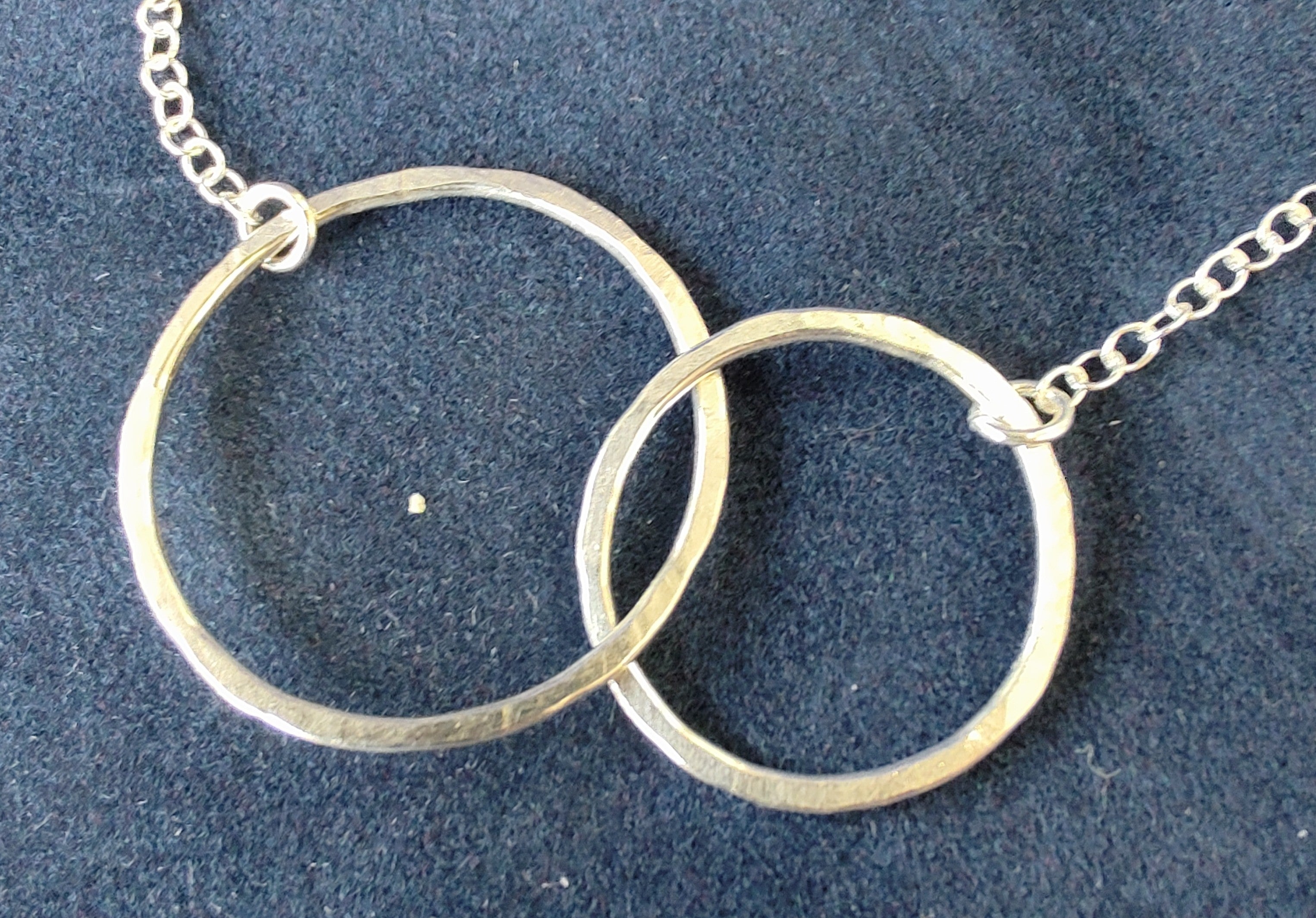 Zoe Ruth- Silver and Open Two Ring Necklace - Primrose Gallery and Framing 