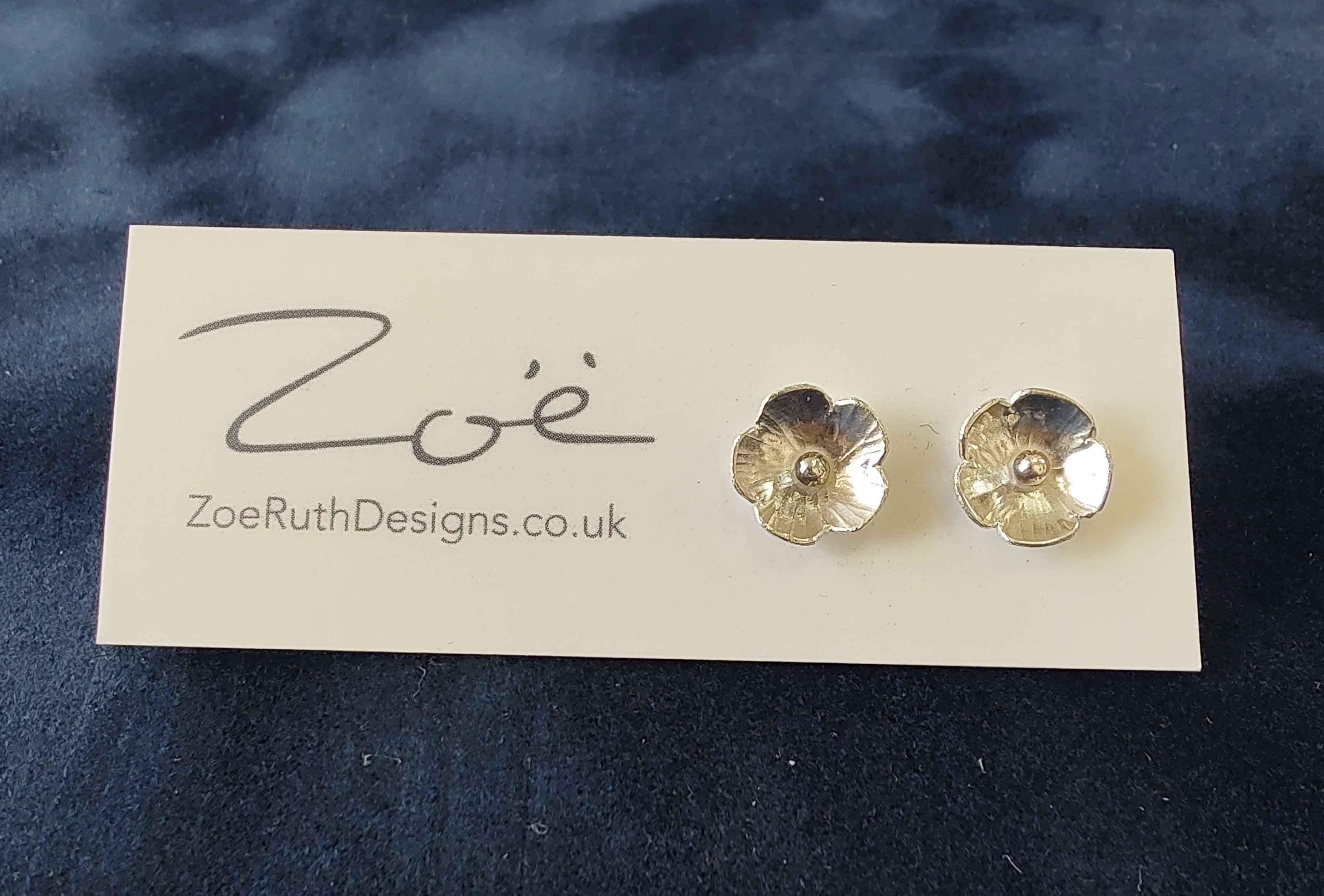 Zoe Ruth- Silver Flower Studs - Primrose Gallery and Framing 