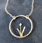 Zoe Ruth- Silver Open Circle  Spring Flower Necklace - Primrose Gallery and Framing 