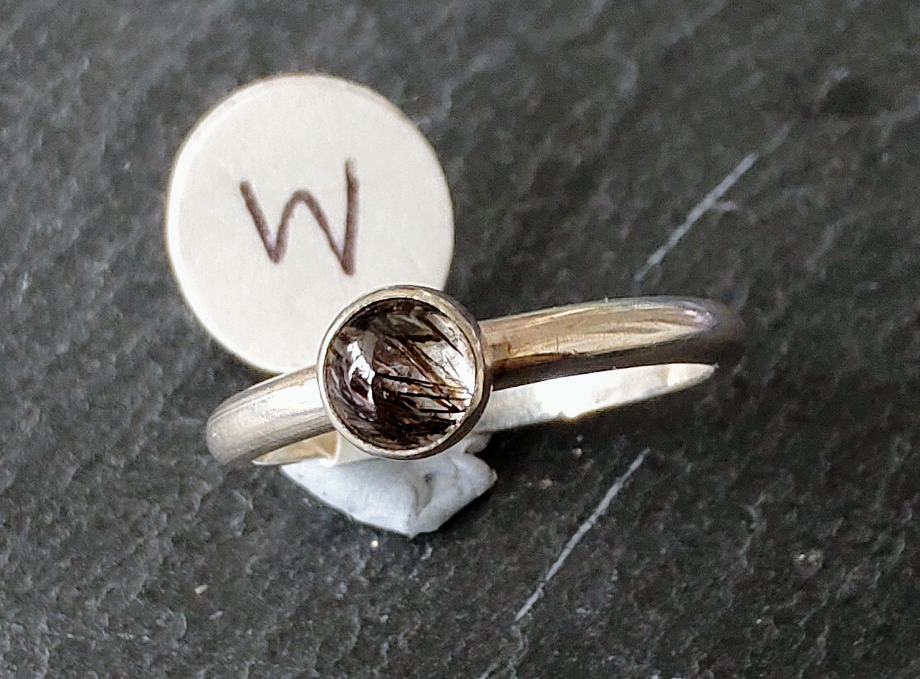 Zoe Ruth- Silver Gemstone Stacking Ring - Primrose Gallery and Framing 
