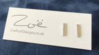 Zoe Ruth- Silver Hammered Bar Studs - Primrose Gallery and Framing 