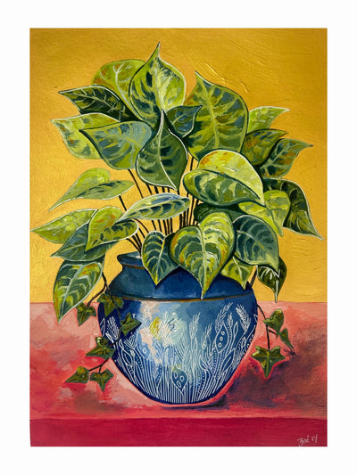 Zoe Laughton - Greenery in blue - Limited Edition Print