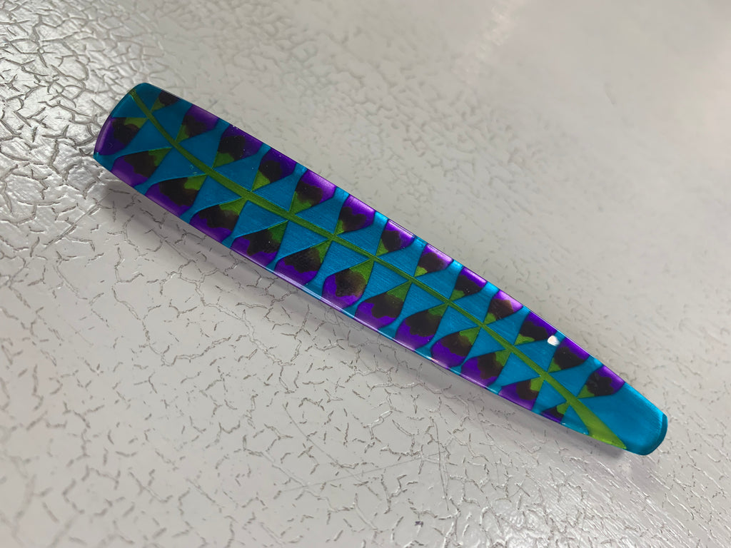 Rowena Park - Acrylic Turquoise Brooch