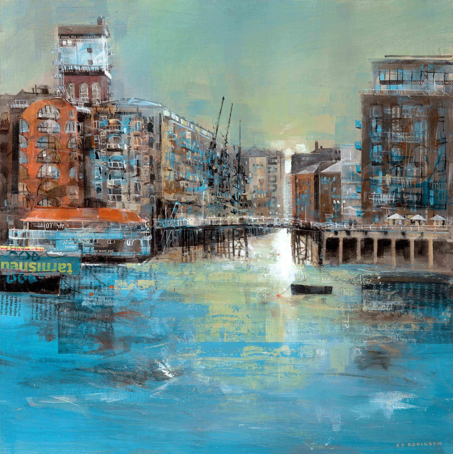 Ed Robinson- Butlers Wharf, Across the Thames