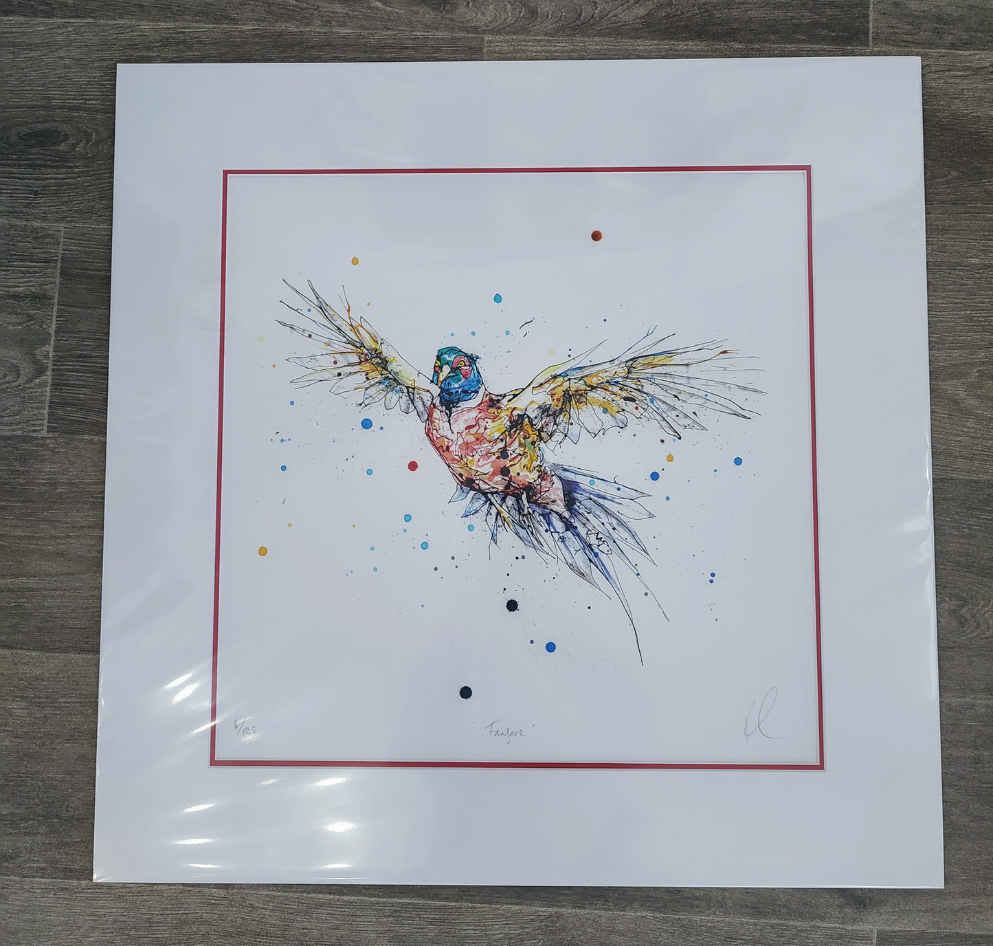 Kathryn Callaghan- 'Fanfare' Ltd Edition Print of  Flying Pheasant