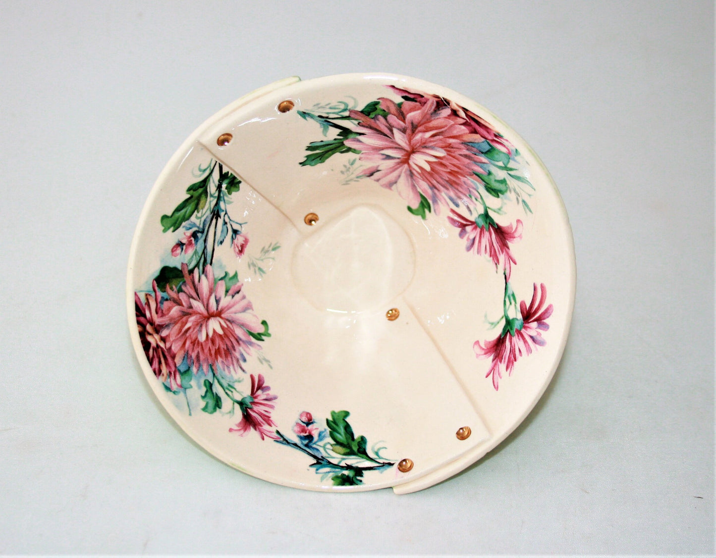 Vanessa Conyers- Pink and Green Floral Bowl - Primrose Gallery