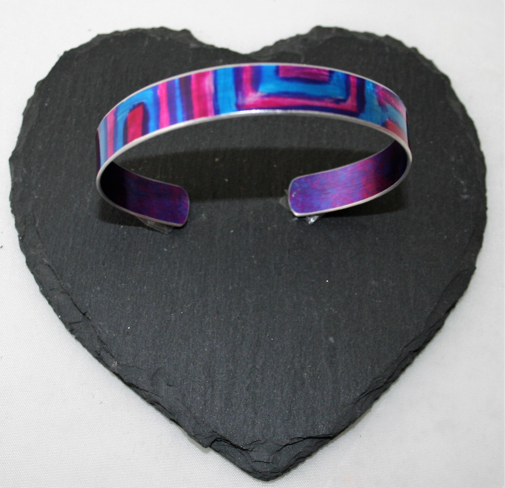 Miranda Peckitt- Anodised Aluminium Bangle - Primrose Gallery and Framing 
