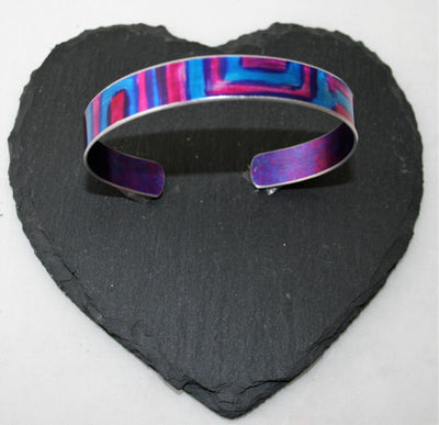 Miranda Peckitt- Anodised Aluminium Bangle - Primrose Gallery and Framing 