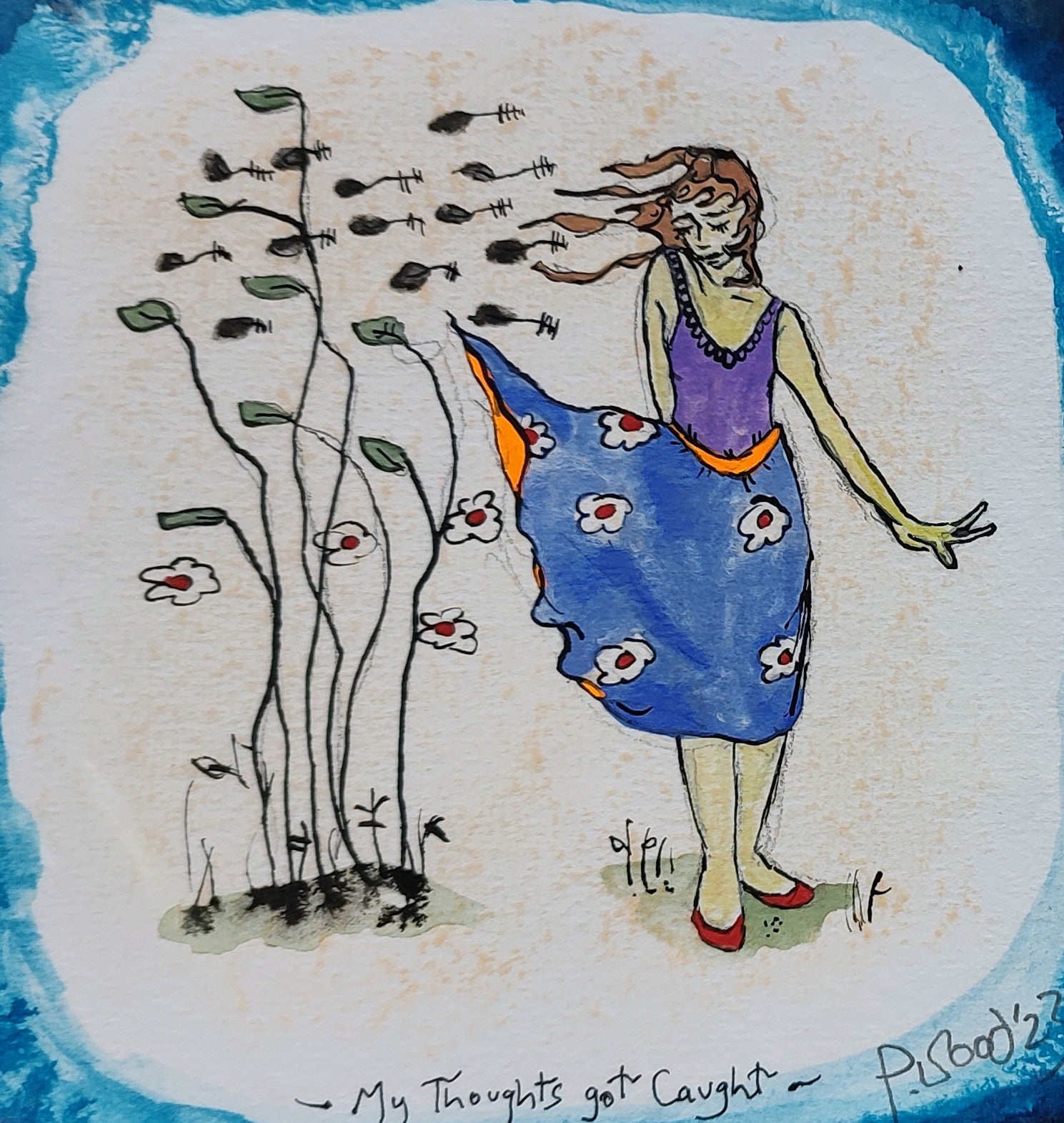 Pauline Wood- My Thoughts Got Caught - Primrose Gallery and Framing 