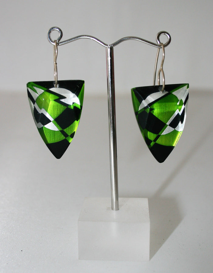 Rowena Park- Acrylic Triangular Deco drop Earrings