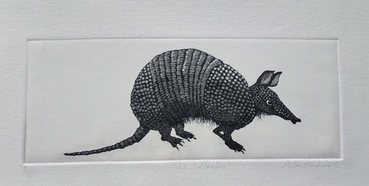 Alison Read -  Etching - Ant eater- The Ant Sniffer