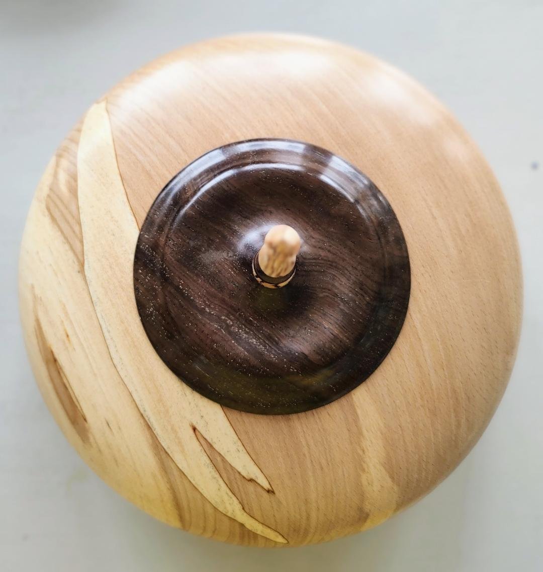 Andy Harris- Turned Wooden Arabian Style Ldded Bowl