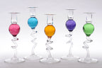 Coloured Glass Candlesticks - Primrose Gallery