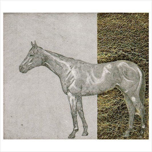 Guy Allen- Little Horse Study in Gold - Primrose Gallery