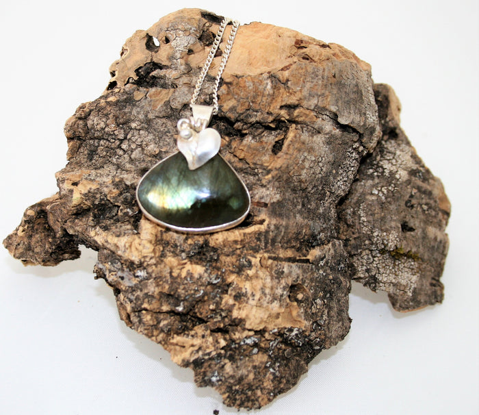 Helen West - Labrodite and silver Pendant on a silver chain