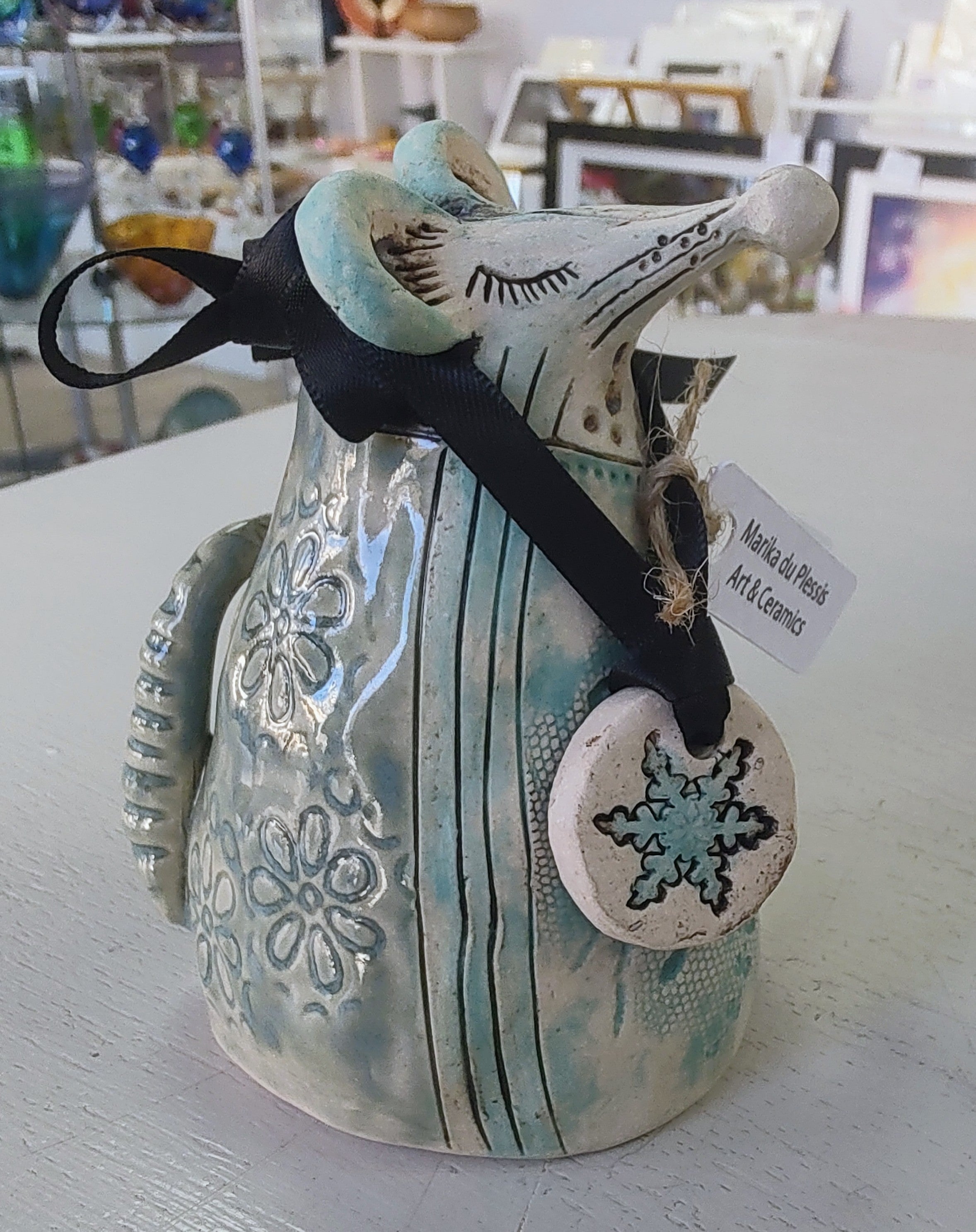 Marika Du Plessis- Ceramic impressed Mouse, Large - Primrose Gallery and Framing 