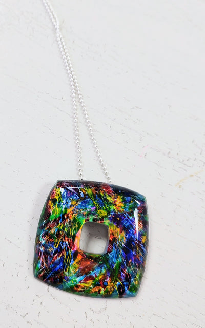 Rowena Park- Acrylic Opal Pebble Pendant - Primrose Gallery and Framing 